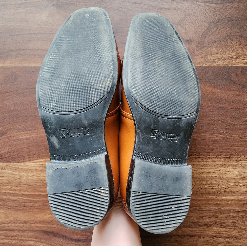 Stacy Adams Brown Dress Shoes with Velcro Strap - Picture 7 of 11